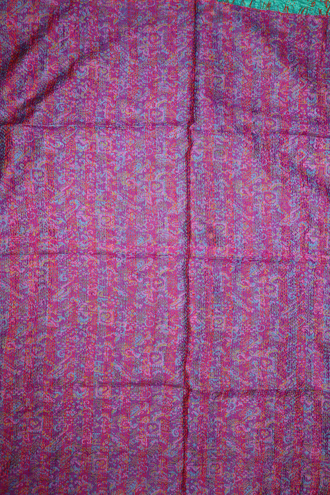 Sari-Kantha-Seidenschal 85*190 cm