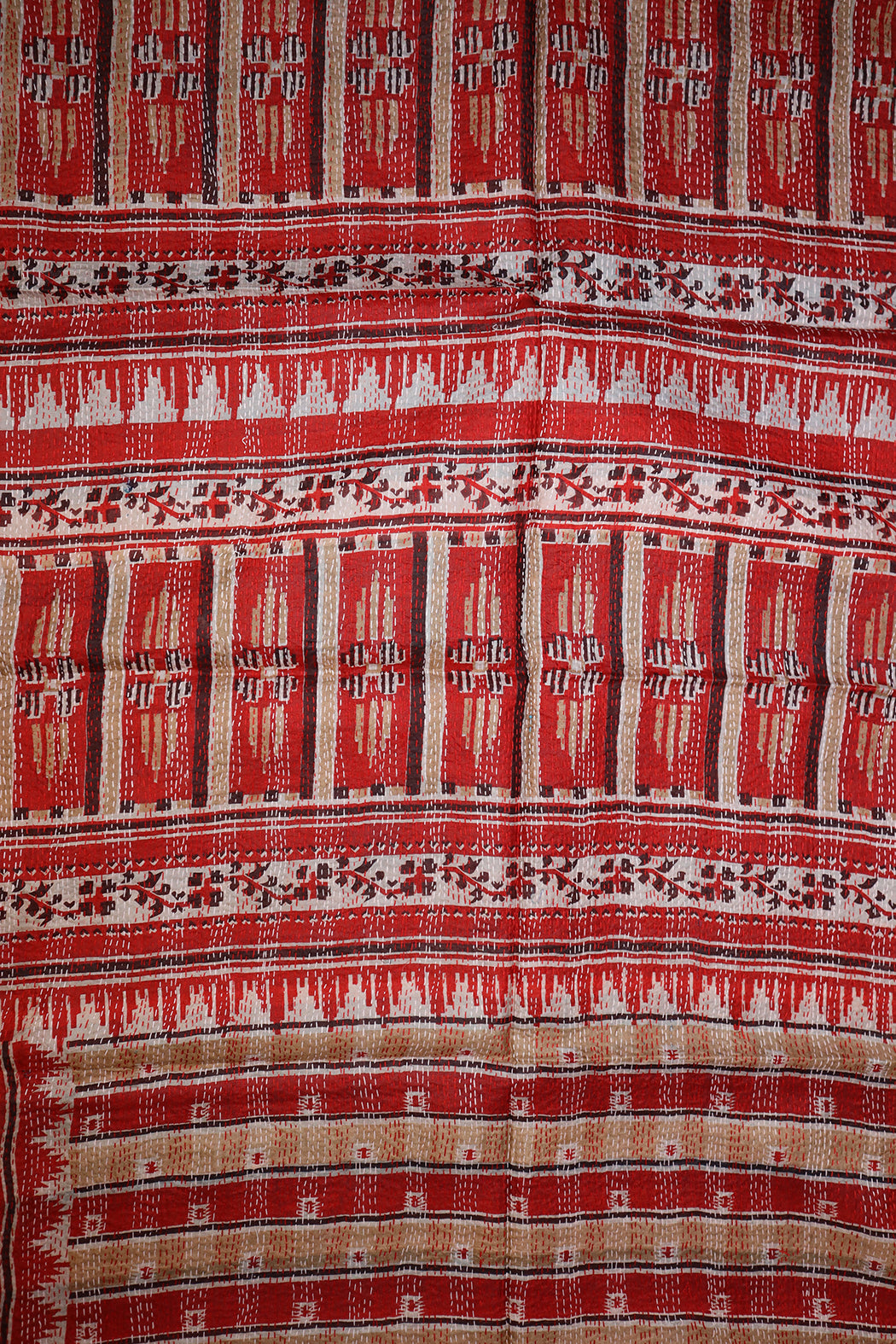 Sari kantha silk scarf 85*190 cm
