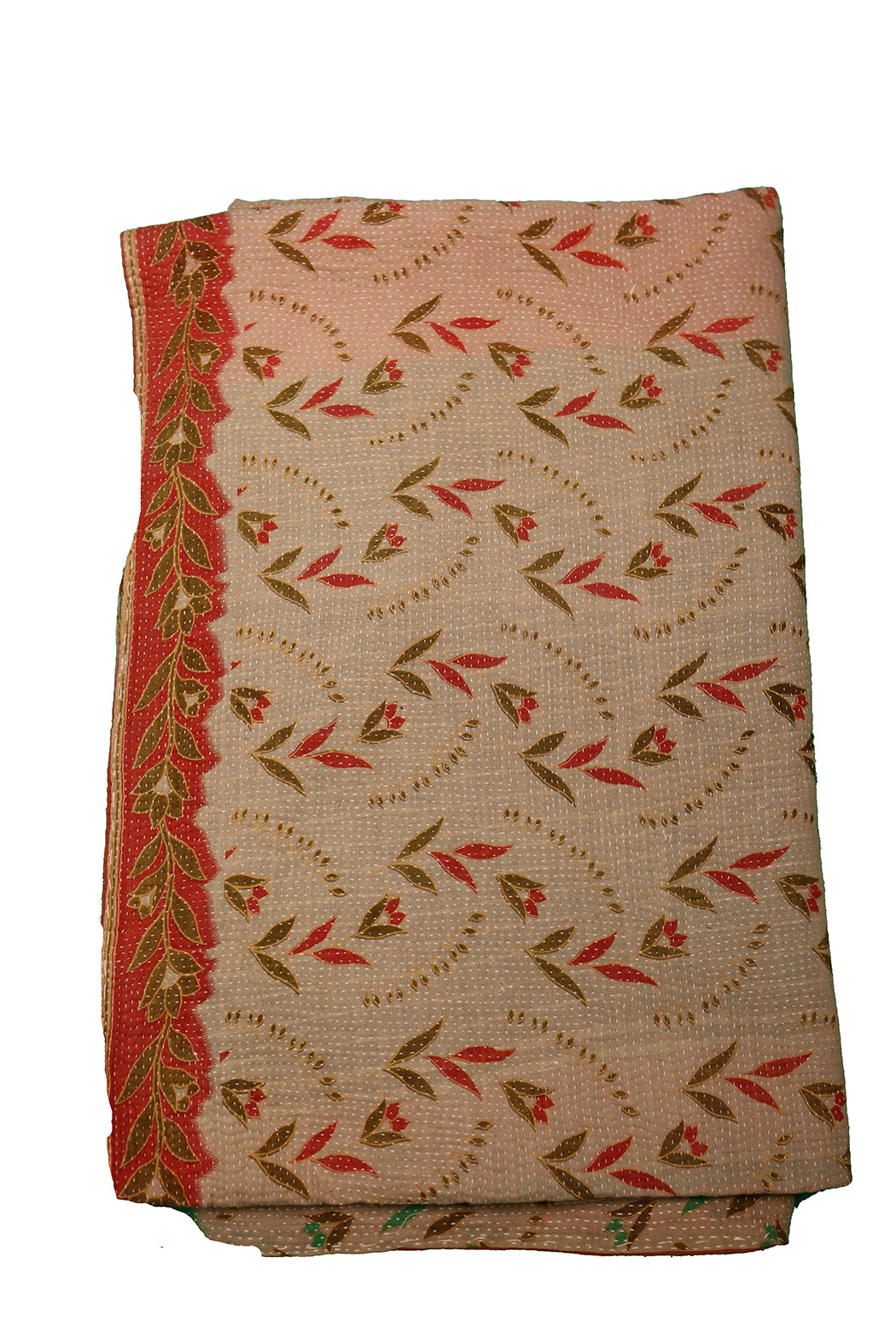 Kantha vintage tæppe – Håndsyet Recycled Bomuld | ca 210*140 cm | MASALA
