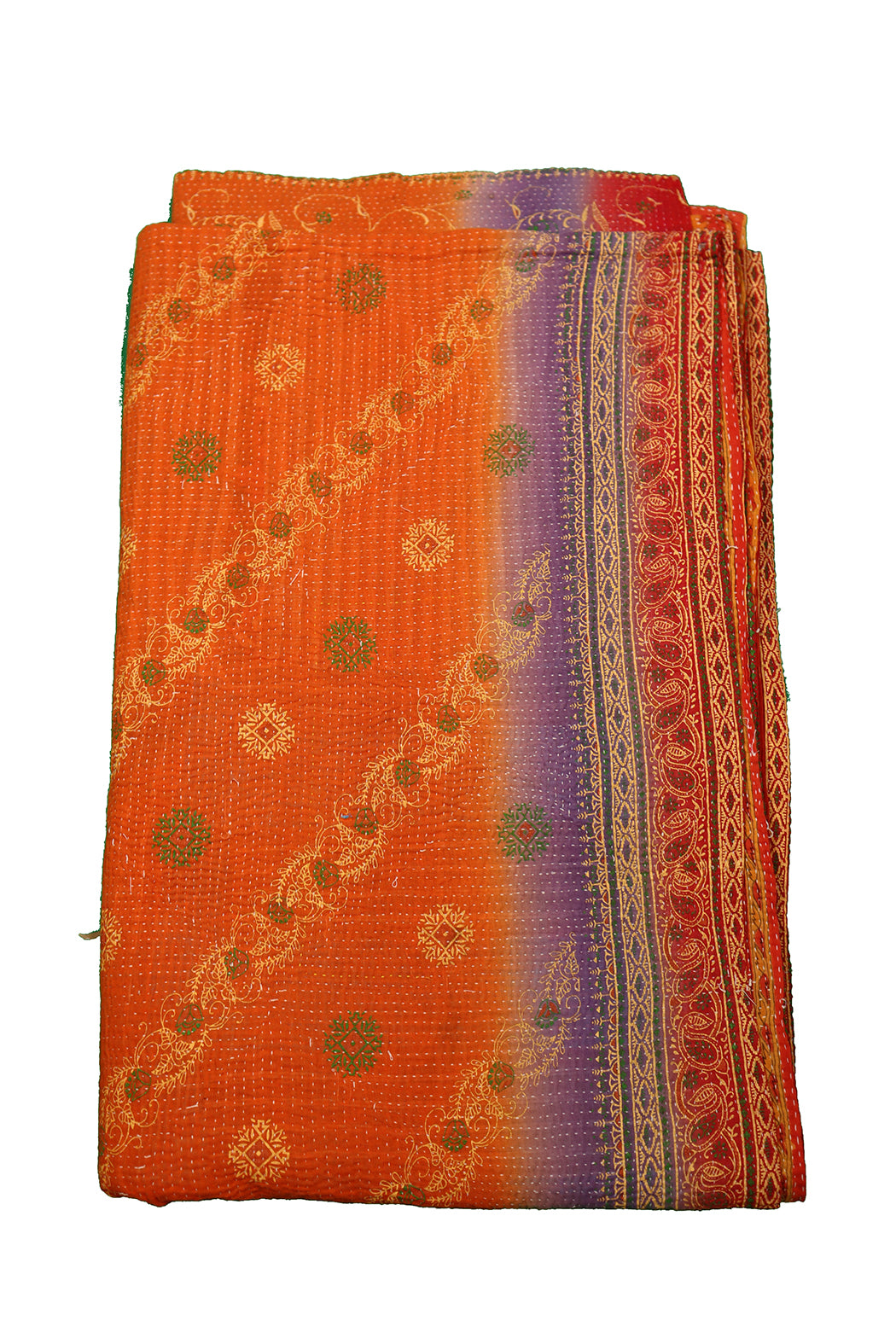 Kantha vintage tæppe – Håndsyet Recycled Bomuld | ca 210*140 cm | MASALA