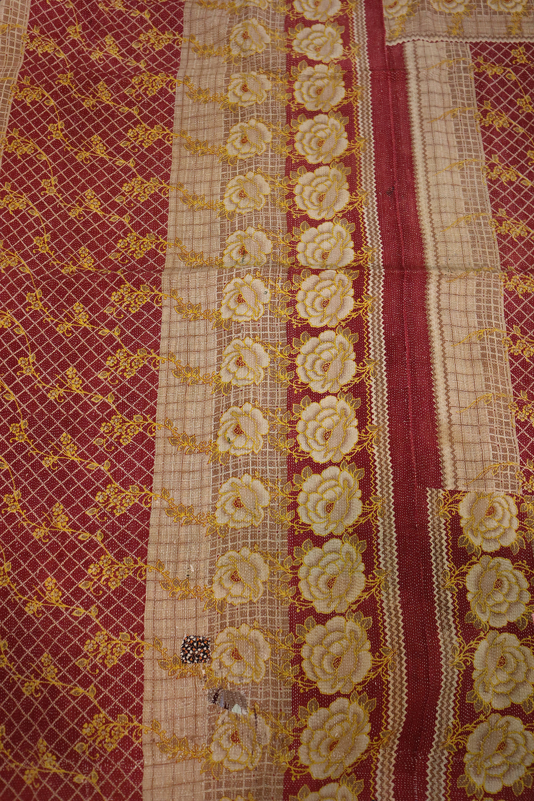 Kantha vintage tæppe – Håndsyet Recycled Bomuld | ca 210*140 cm | MASALA