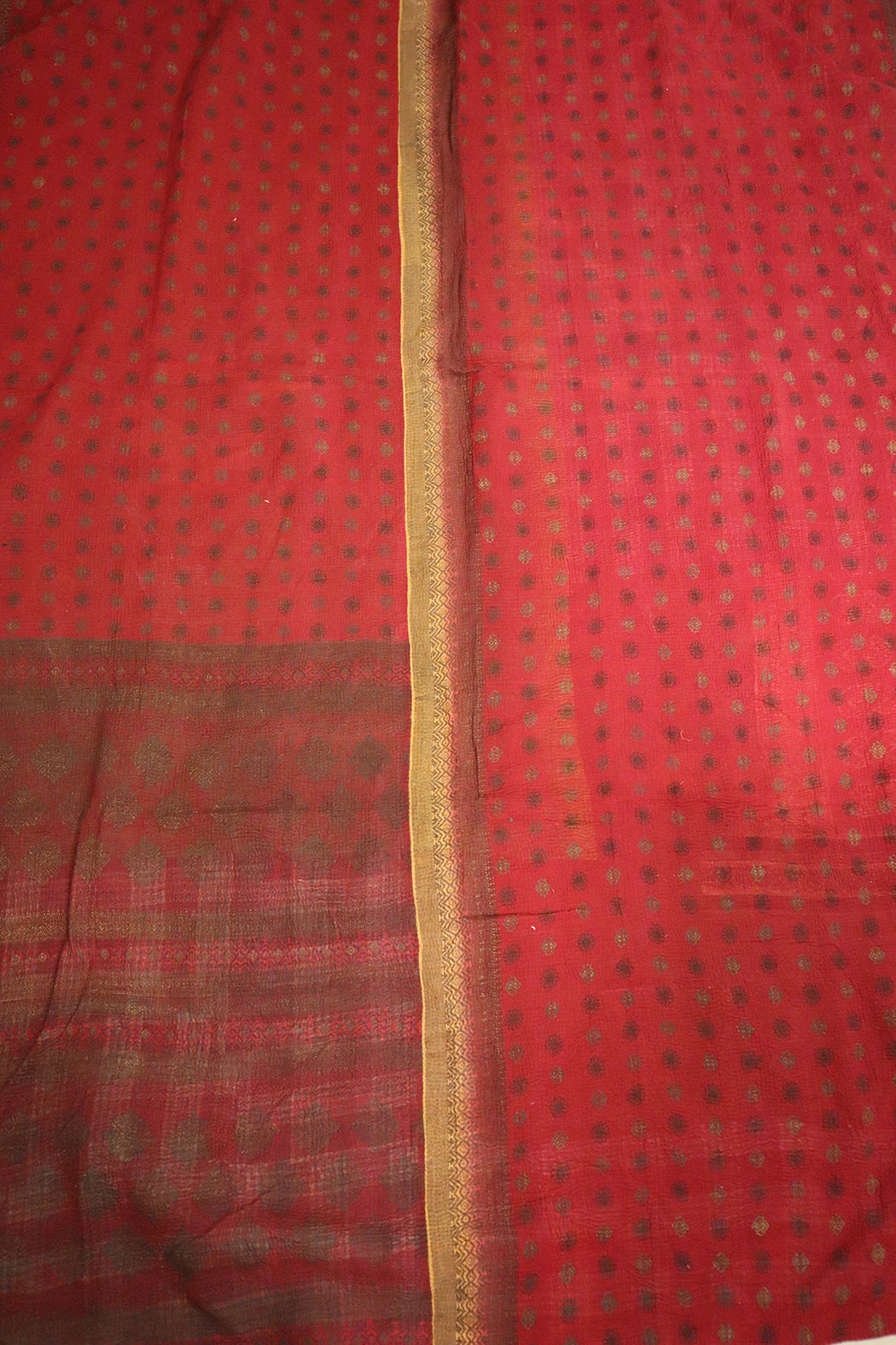Kantha vintage tæppe – Håndsyet Recycled Bomuld | ca 210*140 cm | MASALA