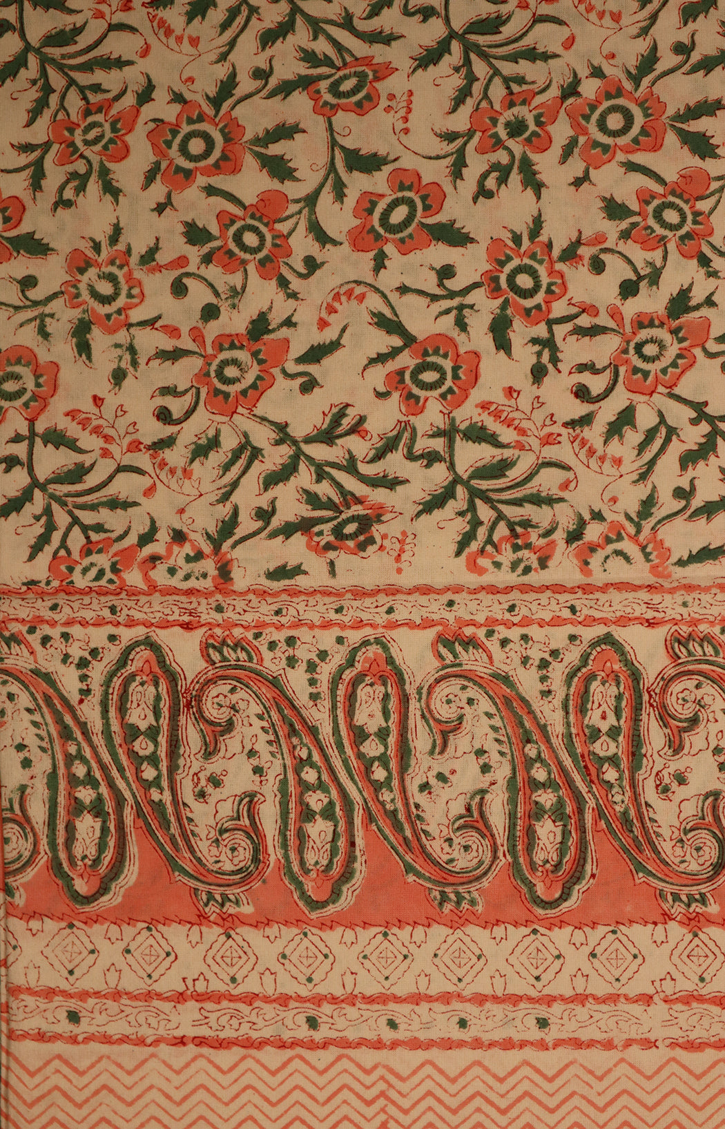 Tischdecke mit Blockdruck, 150 x 220 cm, Baumwolle