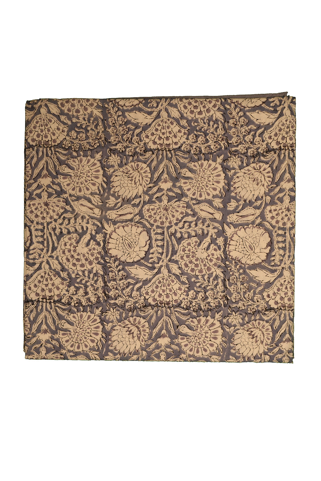 Tischdecke mit Blockdruck, 150 x 150 cm, Baumwolle