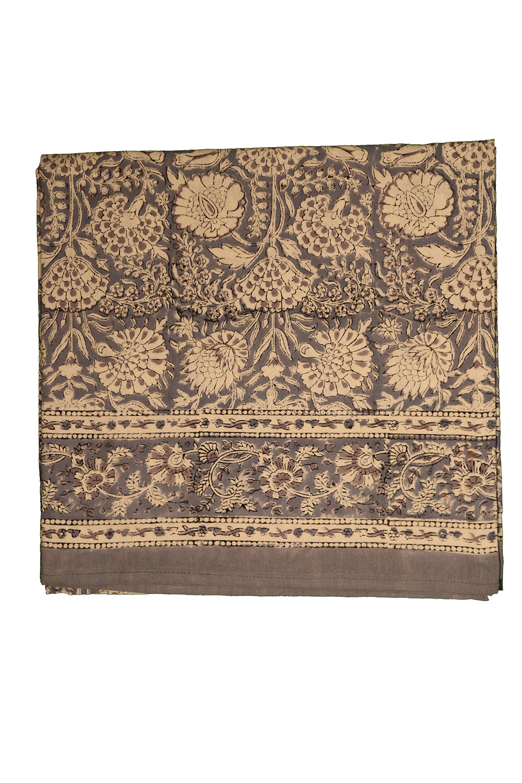 Tischdecke mit Blockdruck, 150 x 150 cm, Baumwolle