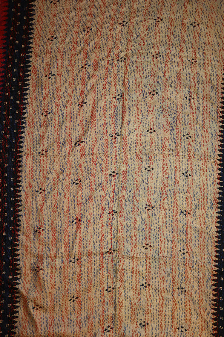 Sari kantha silke tørklæde 85*190 cm