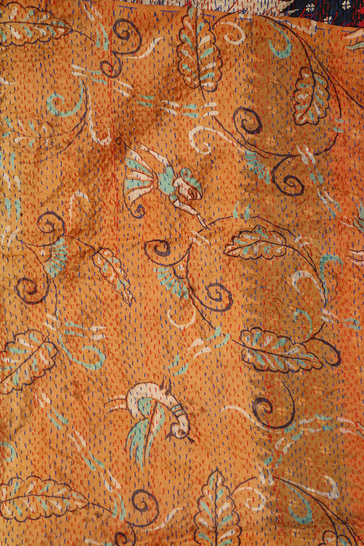 Sari kantha silke tørklæde 85*190 cm