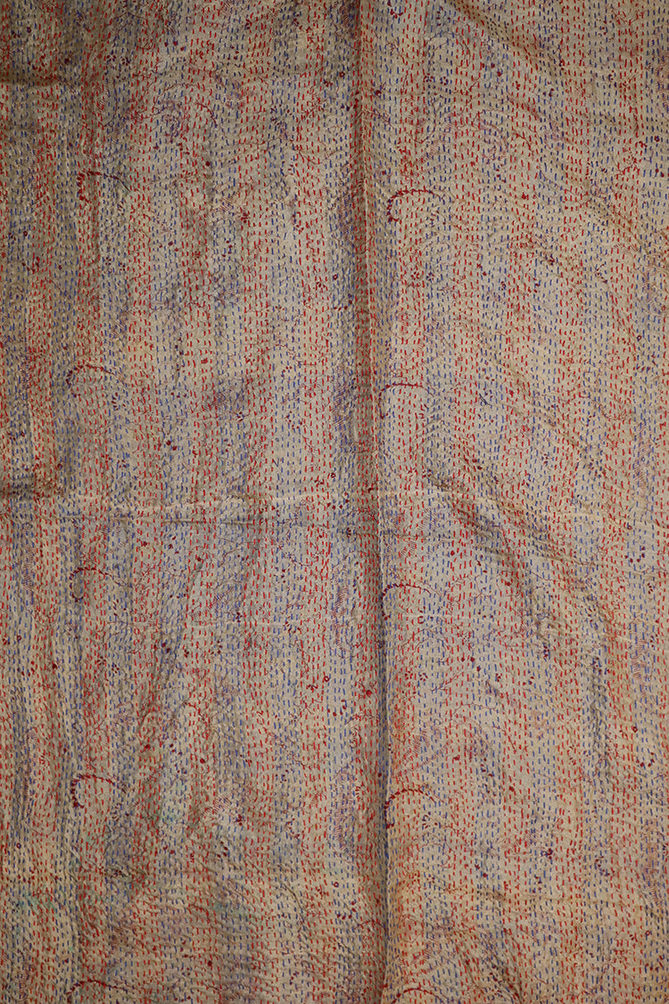 Sari kantha silke tørklæde 85*190 cm