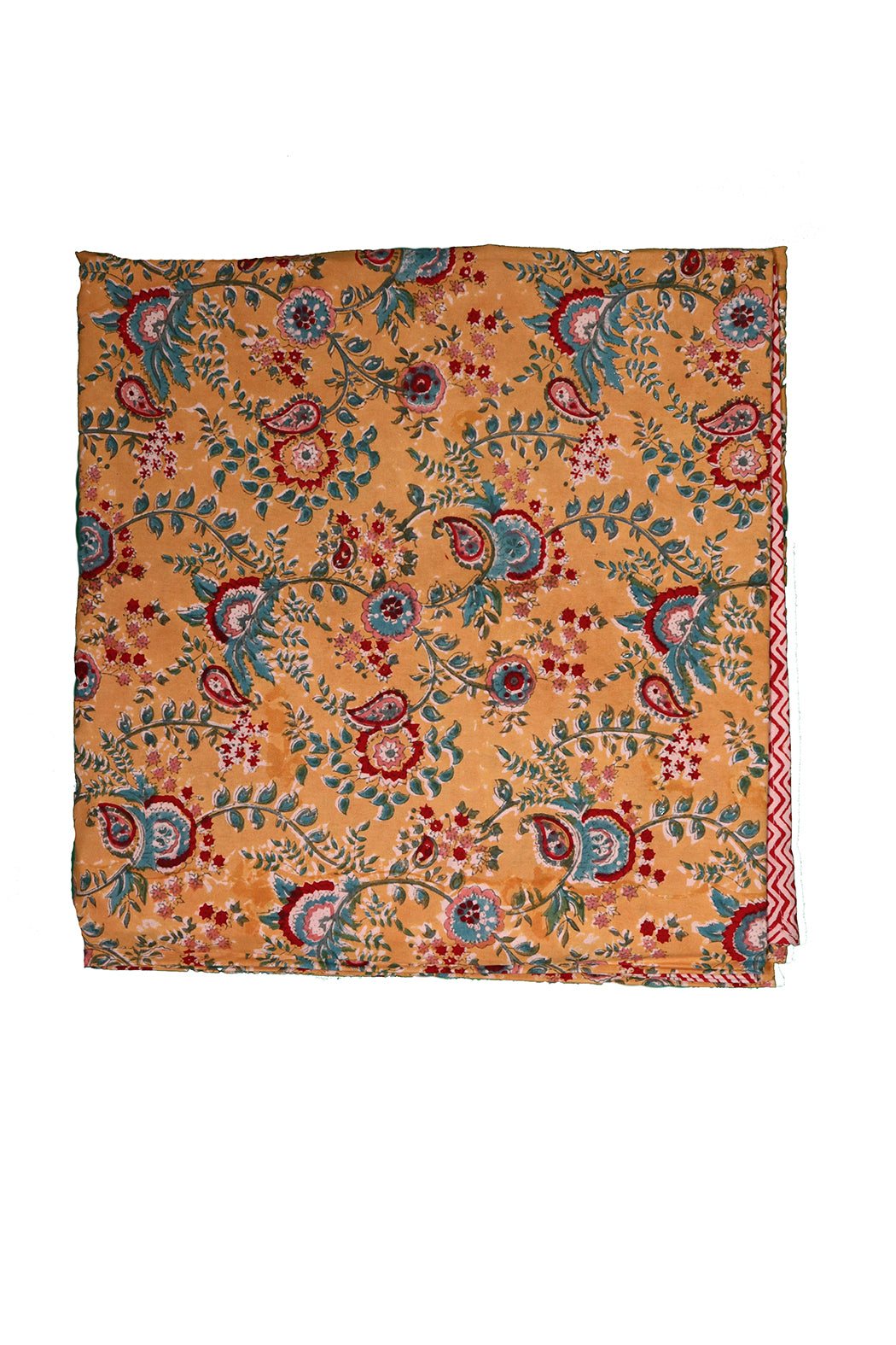 Tischdecke mit Blockdruck, 170 x 350 cm, Baumwolle