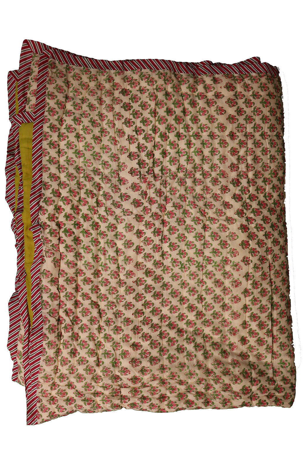 Blokprint Vattæppe – Blå | Håndtrykt Bomuld | 150x220 cm | MASALA