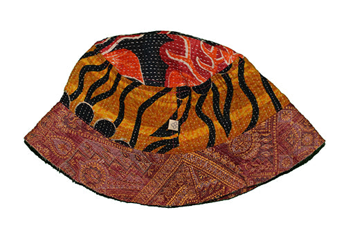 Sari kantha bucket hat
