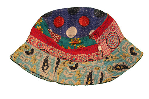 Sari kantha bucket hat