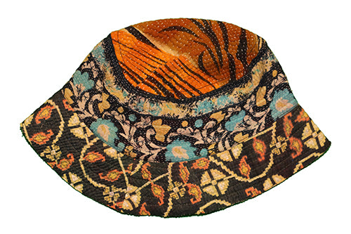 Sari kantha bucket hat