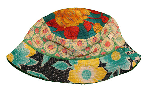 Sari kantha bucket hat