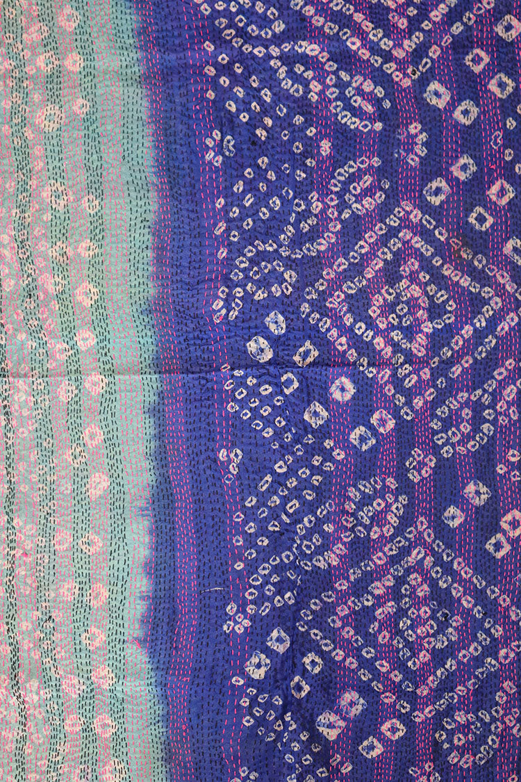 Sari kantha silk scarf 40*190 cm
