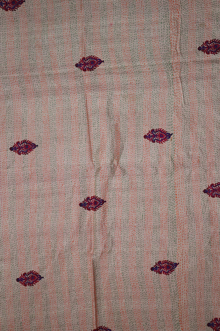Sari kantha silke tørklæde 85*190 cm