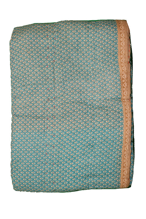 Vintage sari quilt , bomuld 140x100 cm