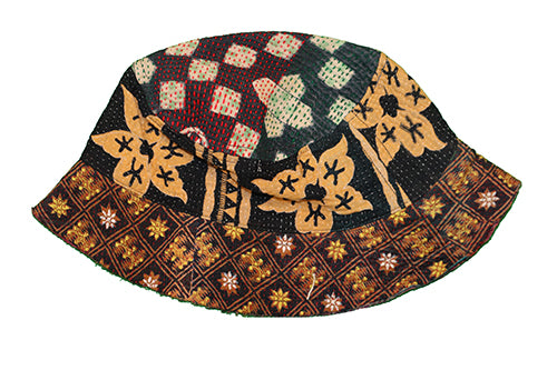 Sari kantha bucket hat