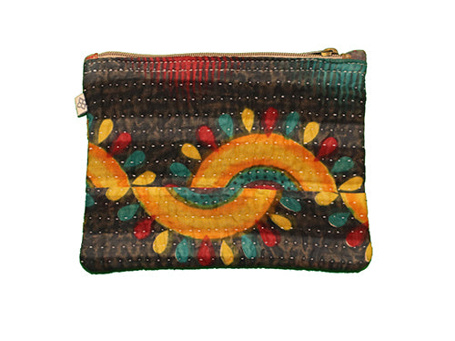 Kantha-Sari-Geldbörse 14*19 cm