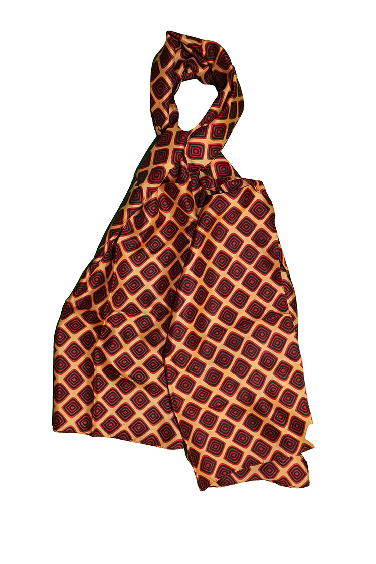 Kantha vintage tørklæde 40x190 cm, silke, enkelt lag