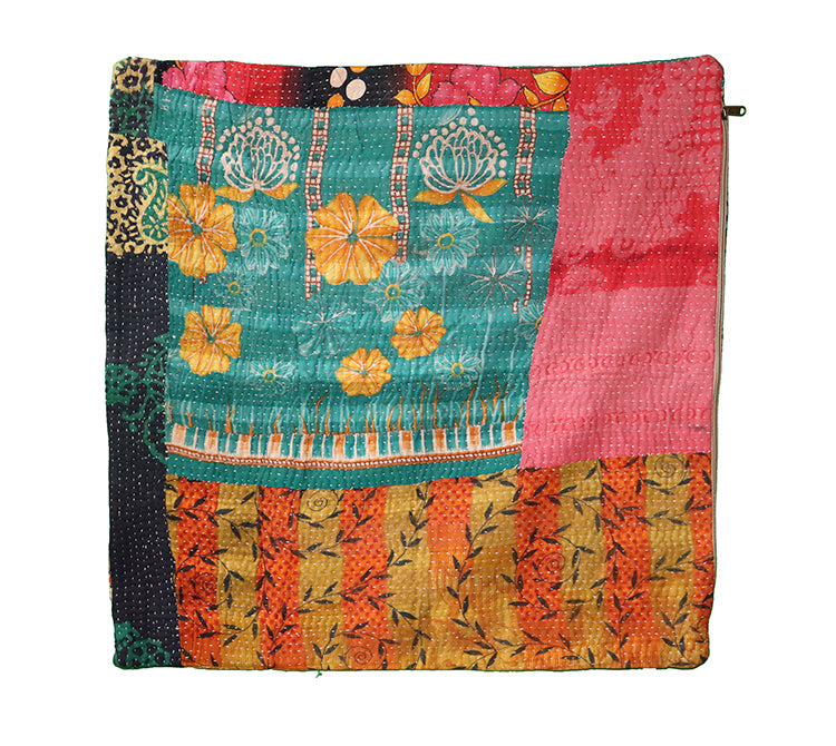 Sari vintage kantha pude 60*60 cm