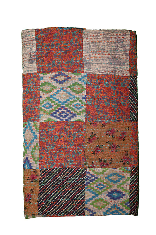 Kantha Stonewash-Tagesdecke 270*220 cm, Patchwork