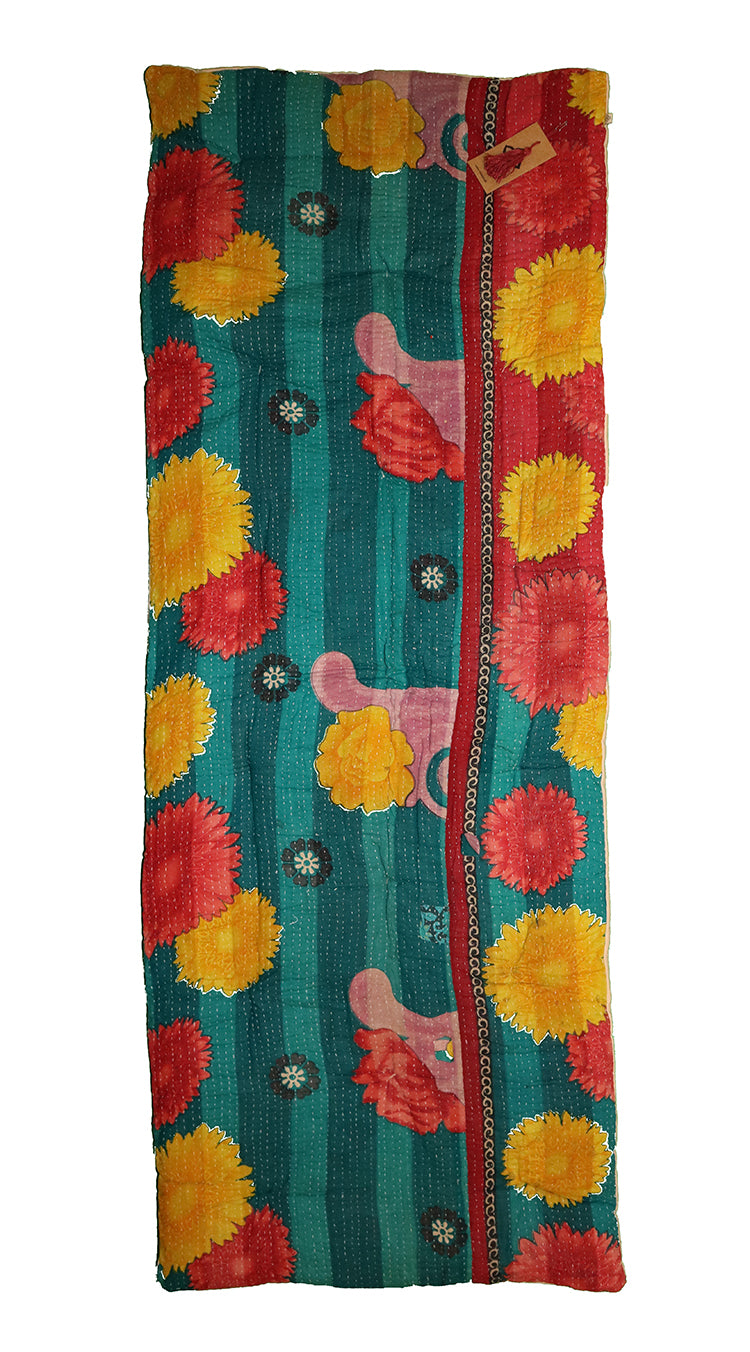 Kantha vintage bænkhynde 45*150 cm bomuld