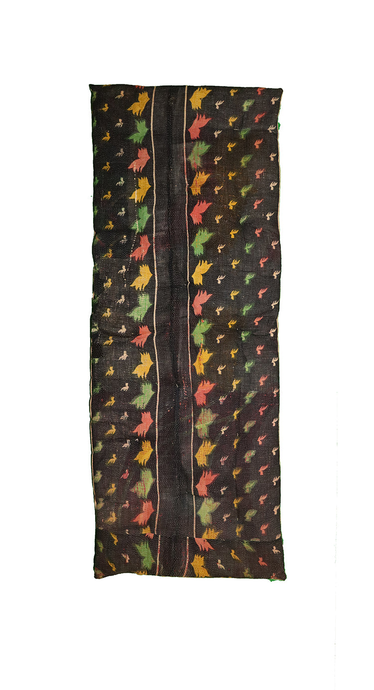 Kantha vintage bænkhynde 45*120 cm bomuld