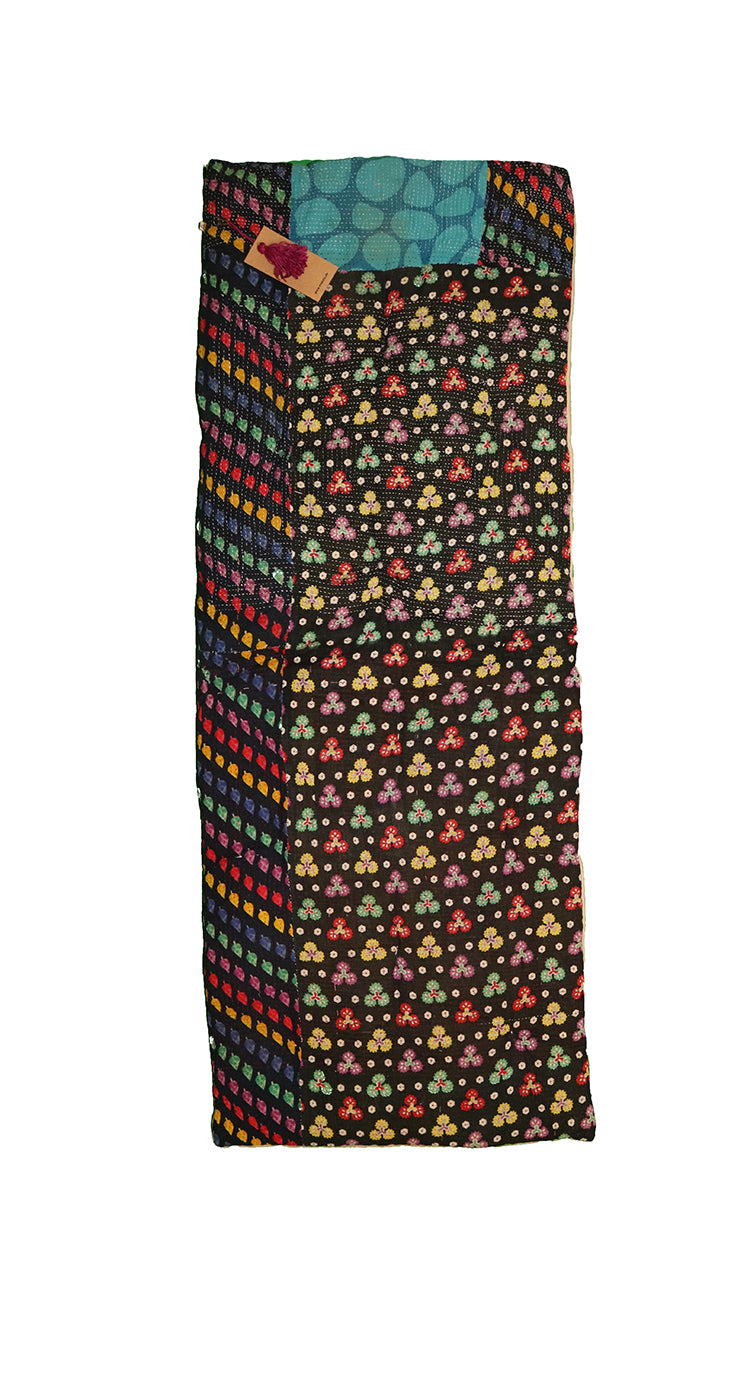 Kantha vintage bænkhynde 45*120 cm bomuld