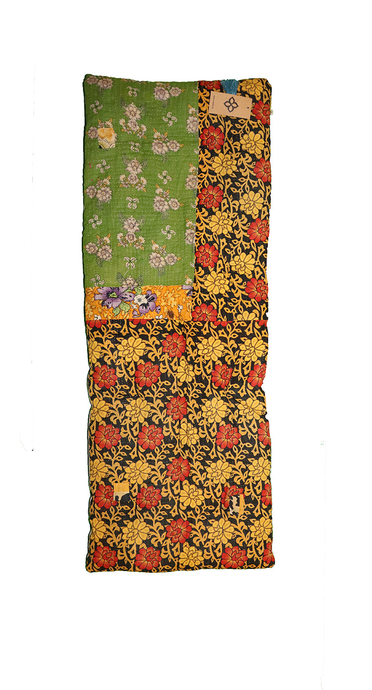 Kantha vintage bænkhynde 45*120 cm bomuld