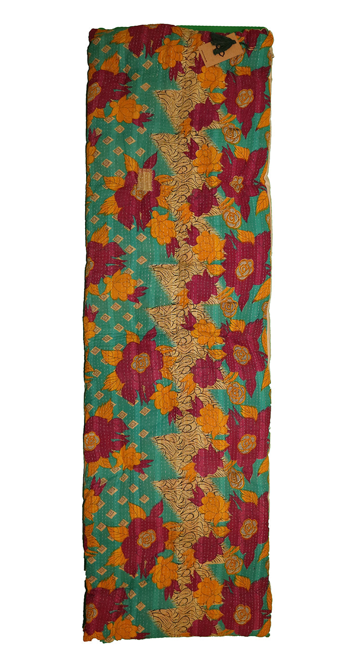 Kantha vintage bænkhynde 45*150 cm bomuld