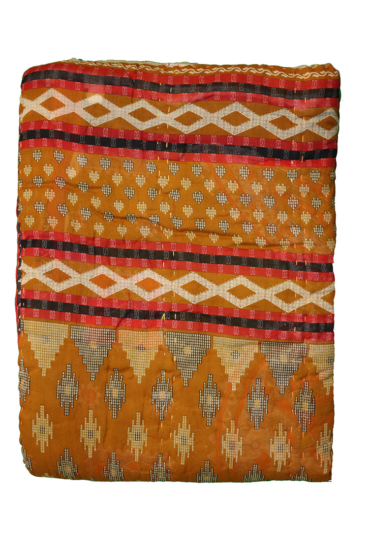 Vintage sari quilt, cotton 140x200 cm