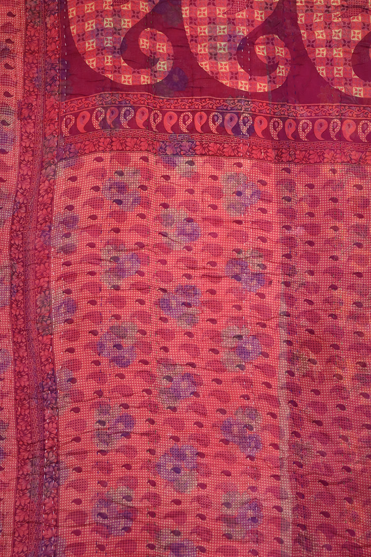 Vintage sari quilt , bomuld 140x200 cm