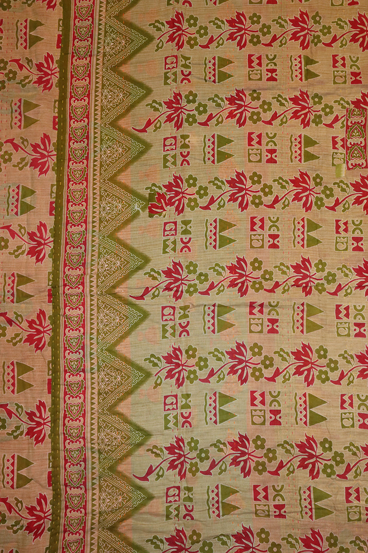 Vintage sari quilt , bomuld 140x200 cm