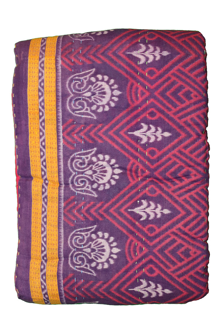 Vintage sari quilt, cotton 140x200 cm