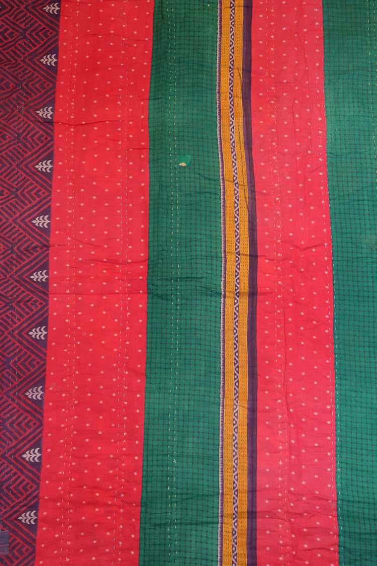 Vintage sari quilt, cotton 140x200 cm