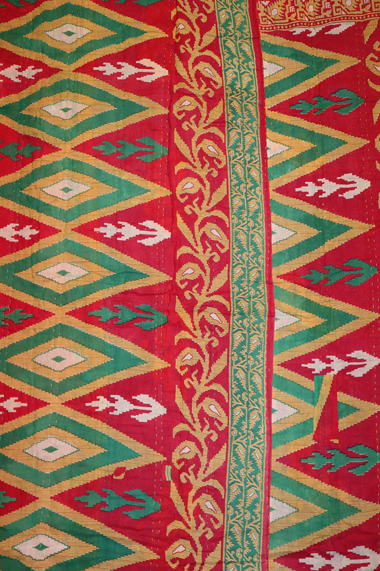 Vintage sari quilt, cotton 140x200 cm