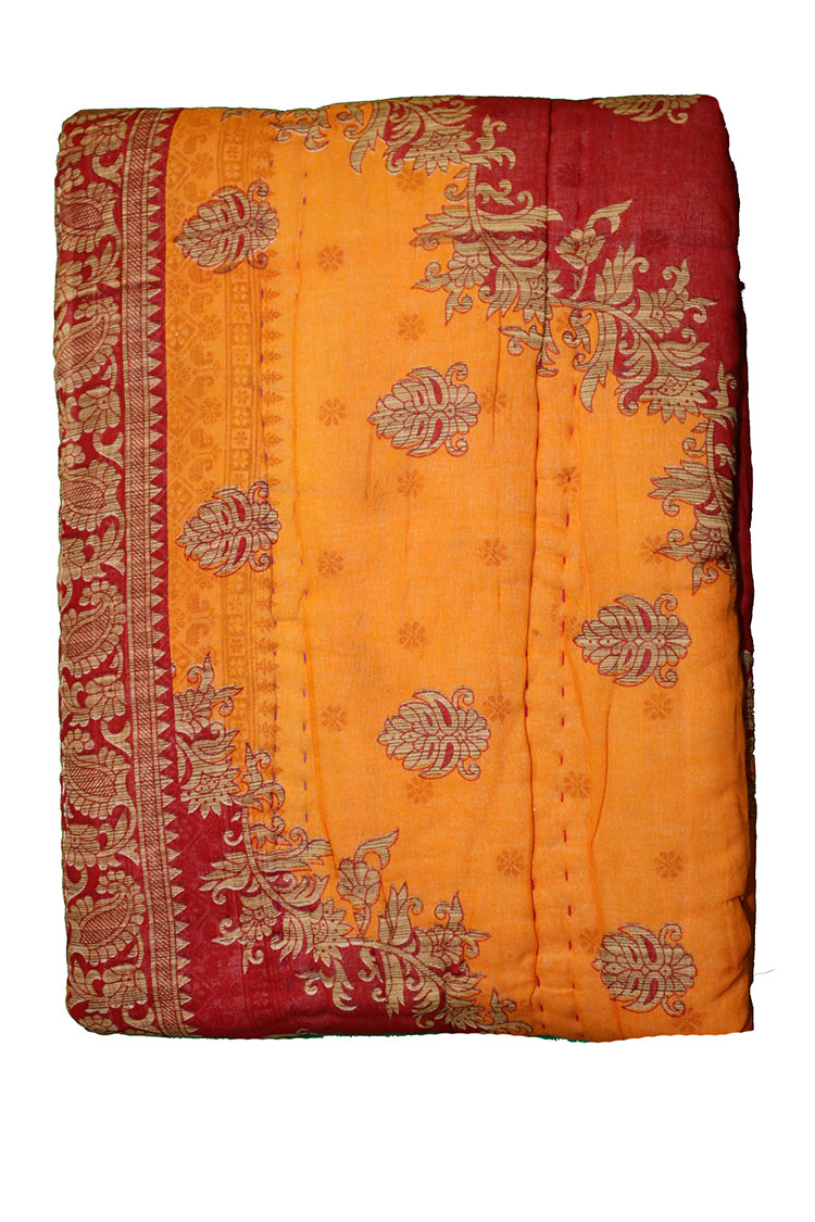 Vintage sari quilt, cotton 140x200 cm