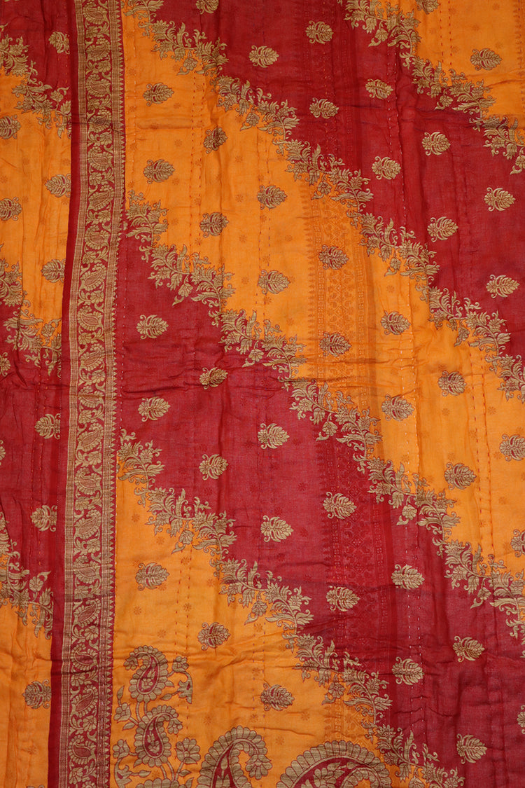 Vintage sari quilt, cotton 140x200 cm