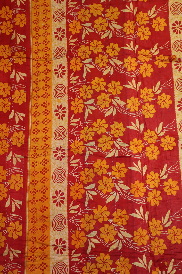 Vintage sari quilt, cotton 140x200 cm