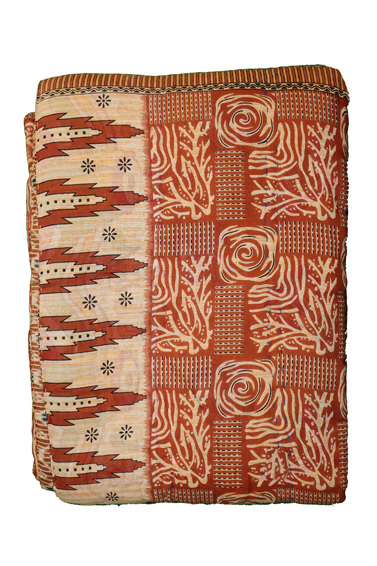 Vintage sari quilt, cotton 140x200 cm