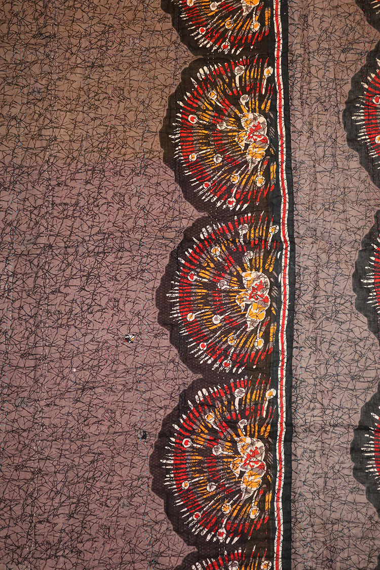 Vintage sari quilt , bomuld 140x200 cm