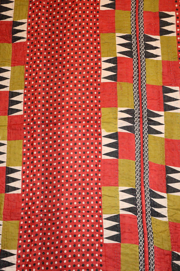Vintage sari quilt , bomuld 140x200 cm