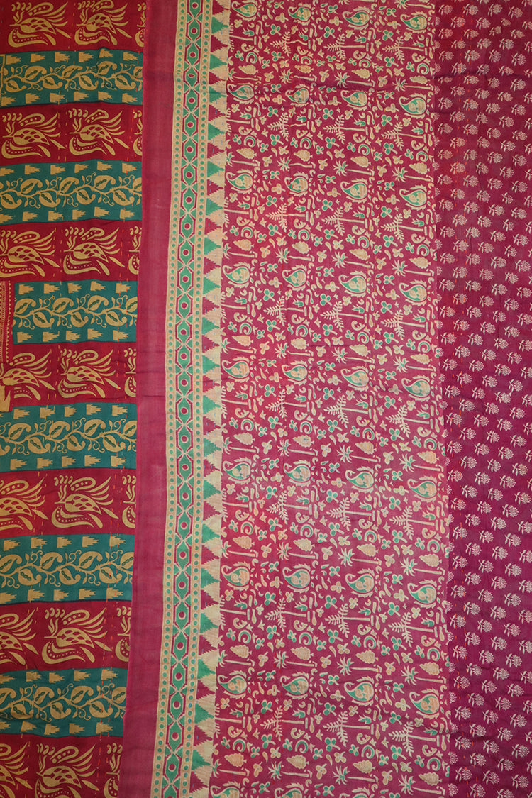 Vintage sari quilt, cotton 140x200 cm