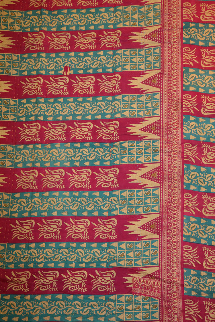 Vintage sari quilt, cotton 140x200 cm