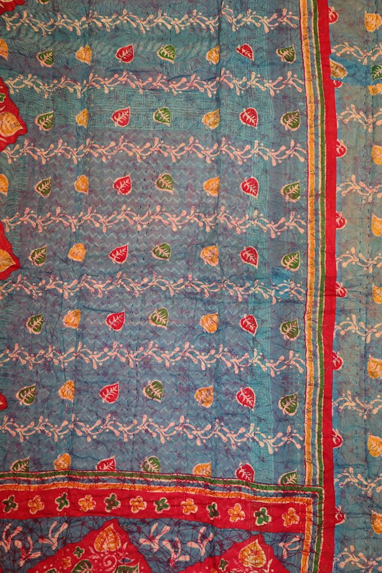 Vintage sari quilt, cotton 140x200 cm