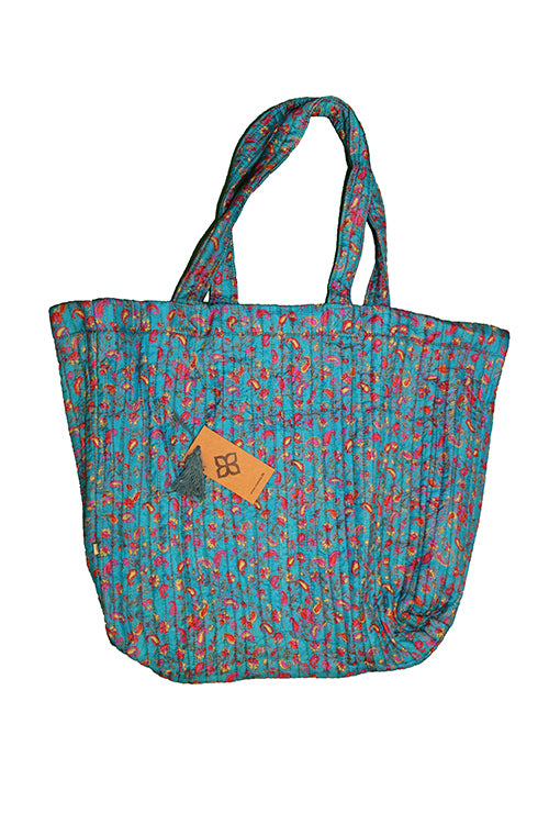 Quiltet silke shopper 38*44*14 cm