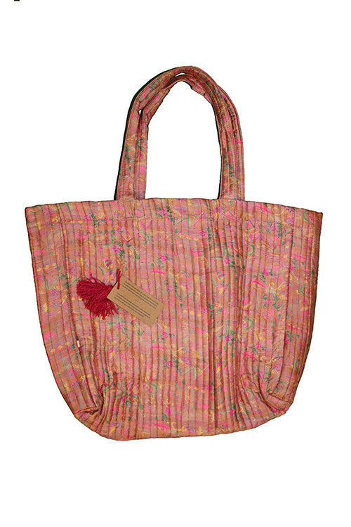 Quiltet silke shopper 38*44*14 cm