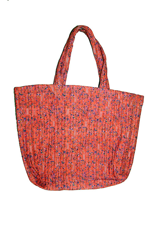Quiltet silke shopper 38*44*14 cm