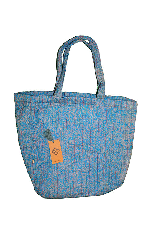 Quiltet silke shopper 38*44*14 cm